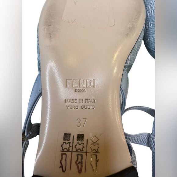 NWT Fendi Kitten Slingback Rafia Pointed Flats (7) - Picture 9 of 10